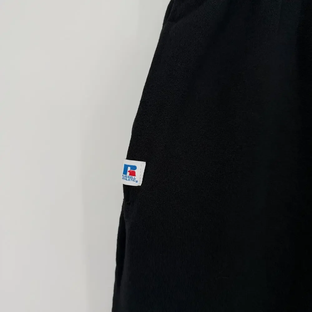 Vintage 90s y2k Men's Black Russell Athletic Baggy Fleece Sweatpants Joggers XXL
